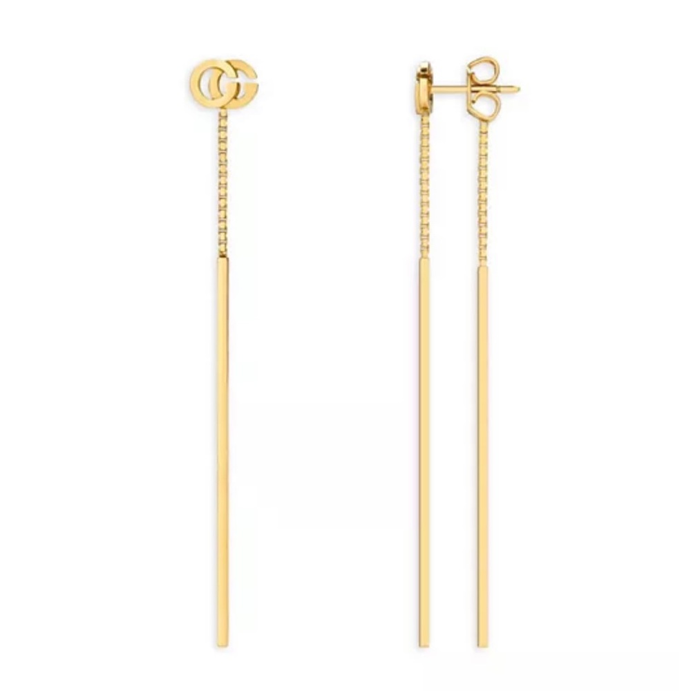 Gucci
18K Yellow Gold Running G Drop Earrings